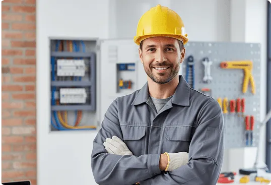 Zdjęcie właściciela firmy, elektryka.